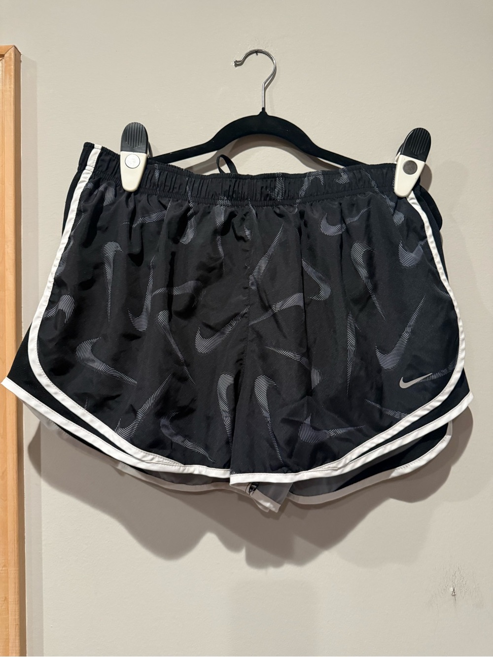 Nike Black Athletic Shorts with White Trim
